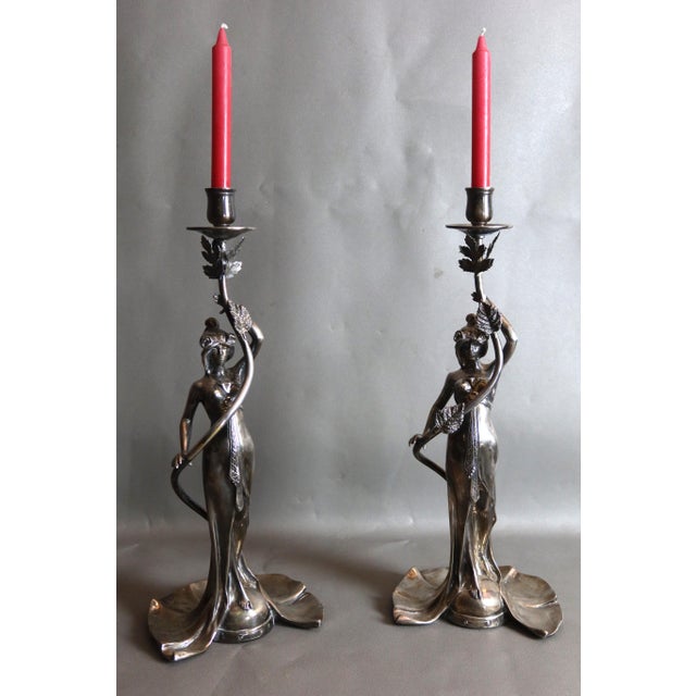 Art Nouveau Candlesticks, 1890s, Set of 2 For Sale - Image 10 of 10