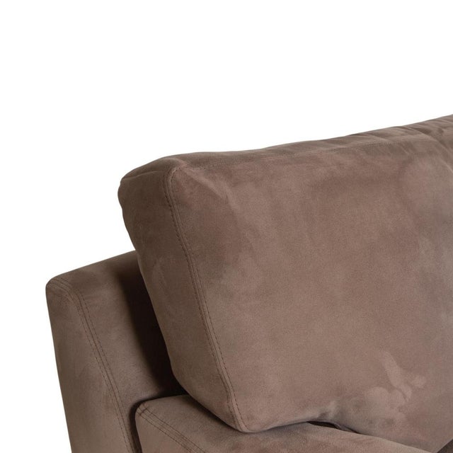 Textile Corner Sofa and Ottoman in Fabric and Chrome from Erpo, Set of 2 For Sale - Image 7 of 18