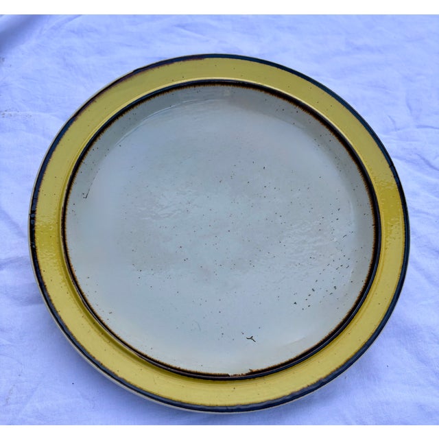 These are Sango Rainbow Stoneware serving plates in the Citron 659 pattern, which are vintage Japanese stoneware featuring...