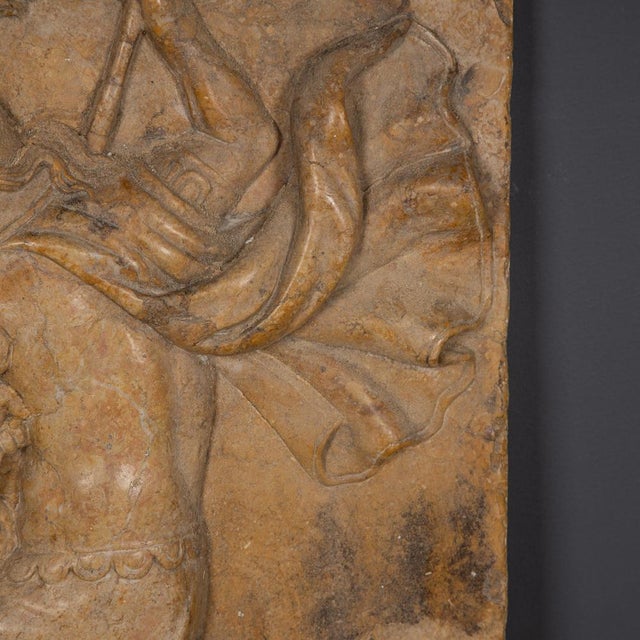 19th Century Italian Marble Plaque of George Slaying the Dragon, 1870 For Sale - Image 5 of 18