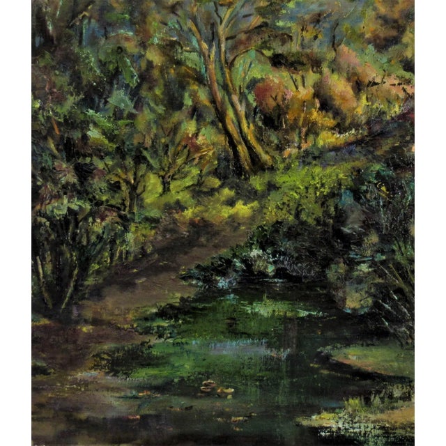 This artwork " Landscape with River" c.1970 is a oil painting on canvas by Russian artist Irina Belotelkin Roublon...