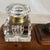 19th Century Olive Wood Twin Inkwell Standish with Bronze Lion Dog For Sale - Image 12 of 18