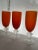 1960s Set of 3 Vintage Orange Satin Glass Pilsner Glasses by Carlo Moretti-- Murano Glass For Sale - Image 5 of 13