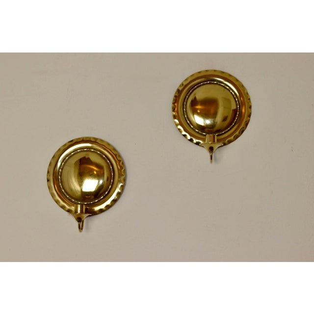 Mid-Century Modern Swedish Brass Sconces, Set of 2 For Sale - Image 5 of 8
