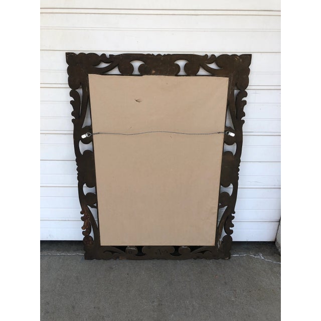 Mid 20th Century Italian Florentine Gold Mirror For Sale - Image 4 of 5