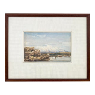 On the Moors - England Original Watercolor 19th Century by David Cox the Younger For Sale