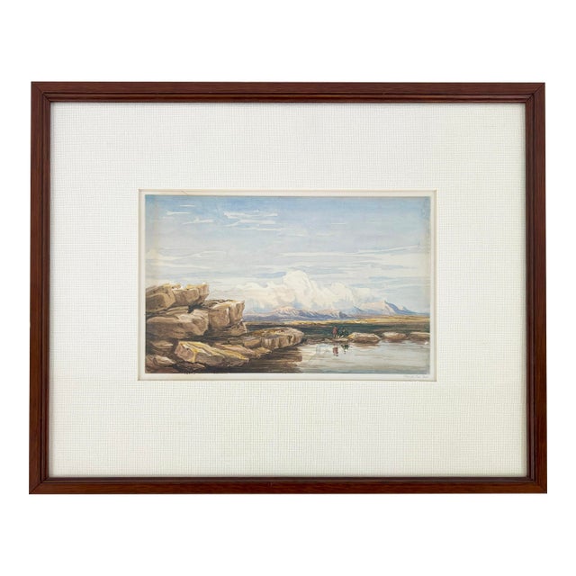 On the Moors - England Original Watercolor 19th Century by David Cox the Younger For Sale