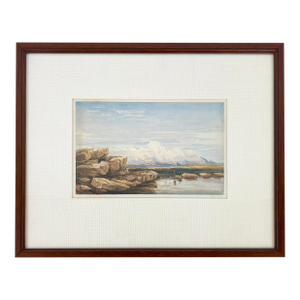 On the Moors - England Original Watercolor 19th Century by David Cox the Younger