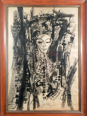 Guido De Bonis, Untitled, 1961, Watercolor and Mixed Media on Paper, Framed
