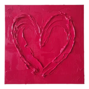 Raspberry Abstract Heart Painting