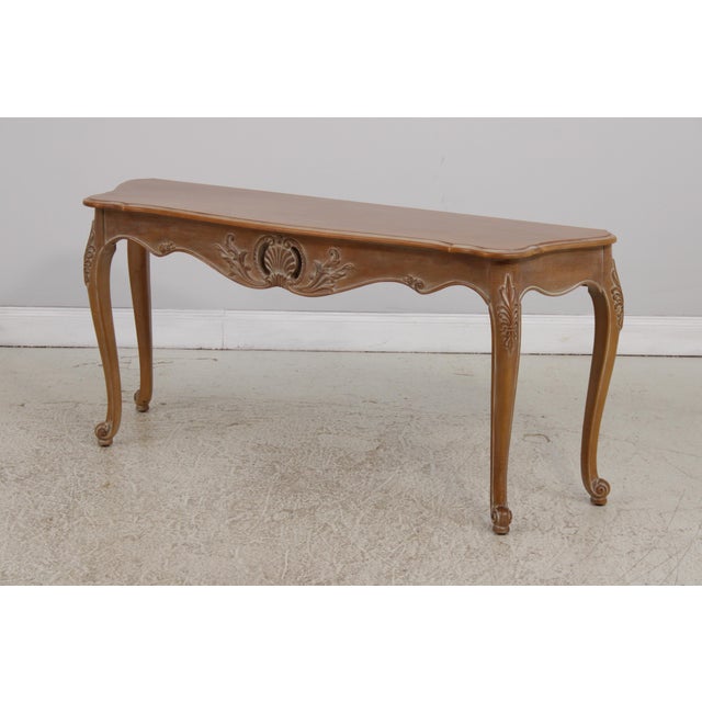 French Provincial Ethan Allen Legacy French Provincial Console Table For Sale - Image 3 of 14