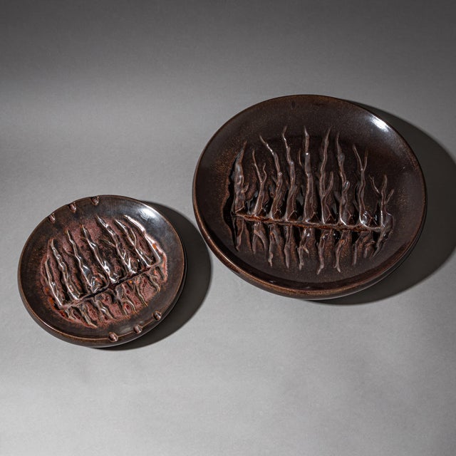 Set of Two Ceramic Bowls by Nereo Boaretto (1914-1977), Italy, 1972 For Sale - Image 9 of 11