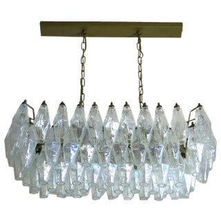 Murano Poliedri Chandelier with Inscent Glasses from Carlo Scarpa, 1990s For Sale