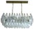 Murano Poliedri Chandelier with Inscent Glasses from Carlo Scarpa, 1990s For Sale