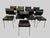 Vintage Chrome and Imitation Leather Chairs, Set of 9 For Sale - Image 3 of 6