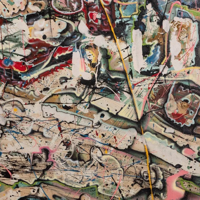 "Tea for Two" Contemporary Modernist Abstract Figurative Oil Painting by Costain For Sale In New York - Image 6 of 10