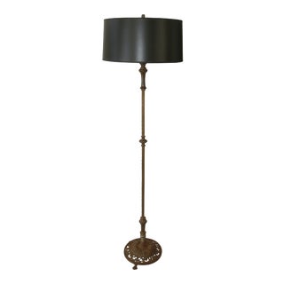 1920’s Art Deco Floor Lamp With Drum Shade For Sale