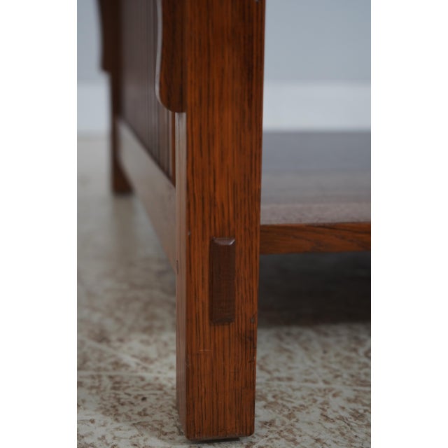 Wood Stickley Mission Oak Spindle Coffee Table For Sale - Image 7 of 14