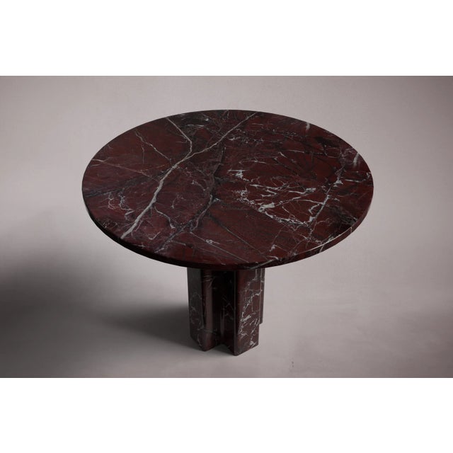 Not Yet Made - Made To Order Arti Rosso Levanto Marble Round Dining Table 35.4" For Sale - Image 5 of 5