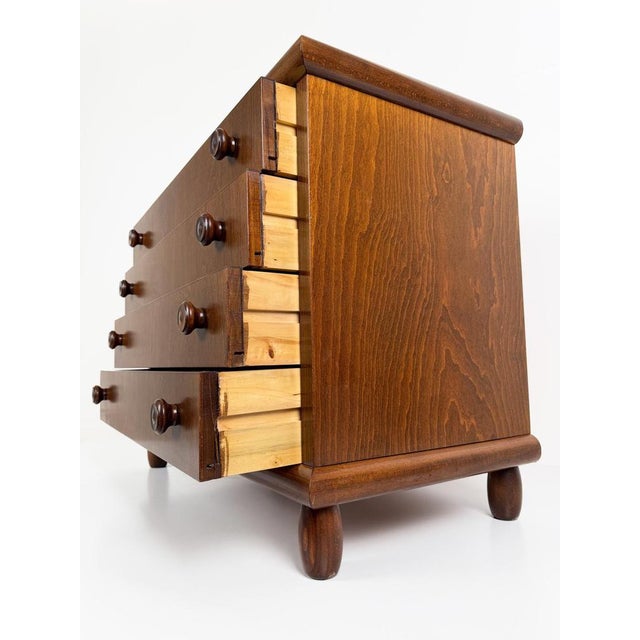 Mid-Century Fir and Ash Chest of Drawers in the style of Charlotte Perriand, 1970s For Sale - Image 6 of 18