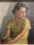 Finnish Artist, Young Woman in a Yellow Dress, 1930s, Oil on Canvas, Framed For Sale - Image 10 of 13