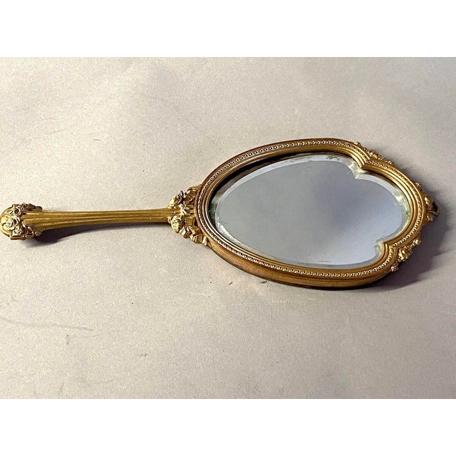19th Century 19th C French Louis XVI Bronze Vanity Mirror - 1 Pc For Sale - Image 5 of 11