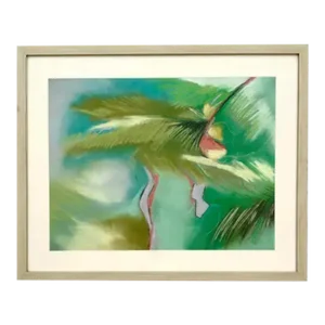Vintage Boho Abstract Pastel on Paper