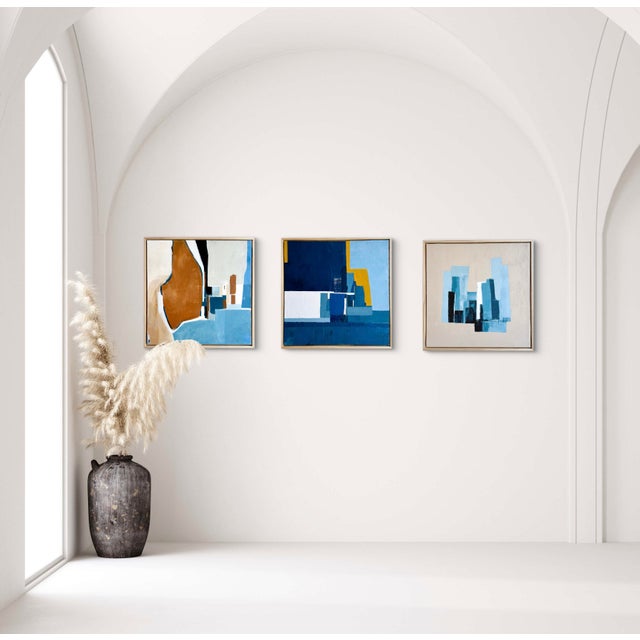 Navigating the Moment Framed Abstract Painting by Melanie Biehle For Sale - Image 4 of 4