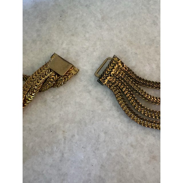 Art Deco Early 20th Century Art Deco Gold Fill and Rhinestone Necklace For Sale - Image 3 of 5