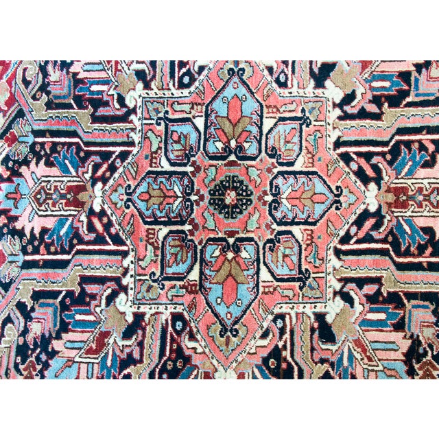 Traditional Mid 20th Century Persian Heriz Rug For Sale - Image 3 of 14