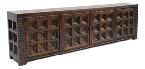 Spanish Brutalist Credenza in Wood, 1960s