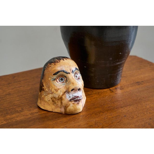 Whimsical Studio Pottery Phantasy Head, Europe, 1970s. Whimsical and very expressive little phantasy head in studio...