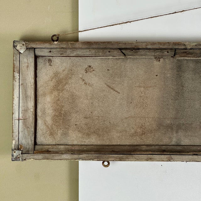 Magical Early 20th Century Vintage "Thomas Market" Advertising Sign With Wood Frame For Sale - Image 12 of 16