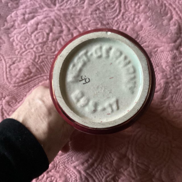 Mid Century Modern Scheurich Multi-Colored Pottery Pitcher Vase For Sale - Image 9 of 9