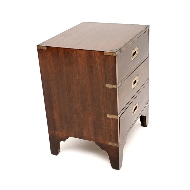 Vintage Military Campaign Style Chest of Drawers, 1930 For Sale - Image 3 of 9