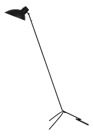 Black VV Cinquanta Floor Lamp by Vittoriano Viganò for Astep