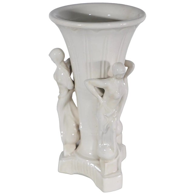Vintage Art Deco Ceramic Flapper Girl Flower Vase Made in Japan C 1920/ ...