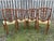 Hepplewhite 1960s Mahogany Carved Shield-Back Gold Fabric Hepplewhite Chairs - Set of 4 For Sale - Image 3 of 12