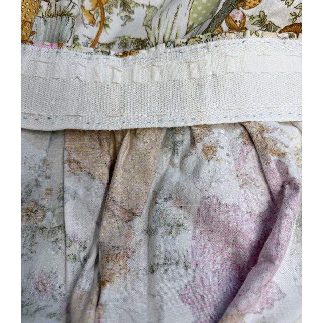 1970s British Vintage Sarah Kay Print Curtain Panels - A Pair For Sale - Image 11 of 11