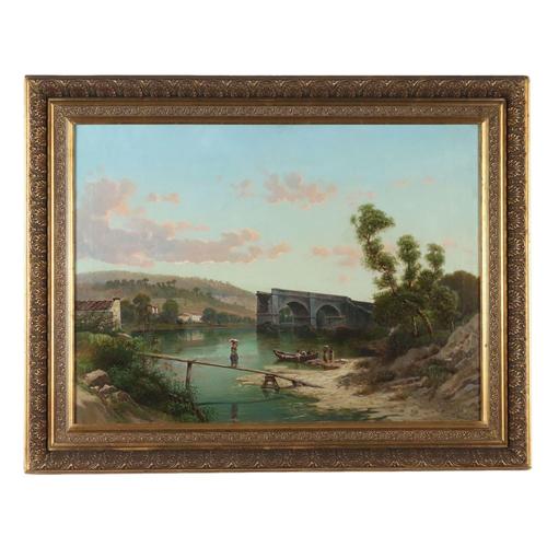 Emilio Donnini, Landscape, Oil on Canvas For Sale - Image 13 of 13