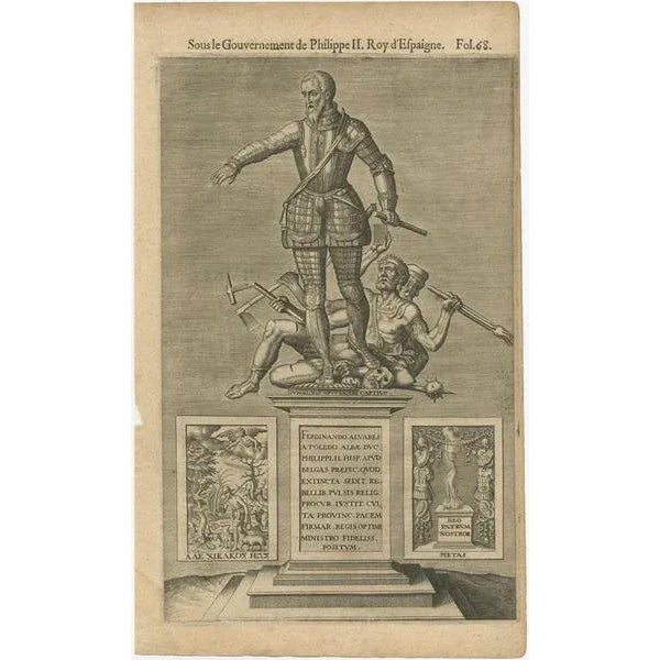 Antique portrait titled 'Ferdinando Alvares a Toledo (\.)'. Old portrait of Fernando Alvarez de Toledo y Pimentel or...