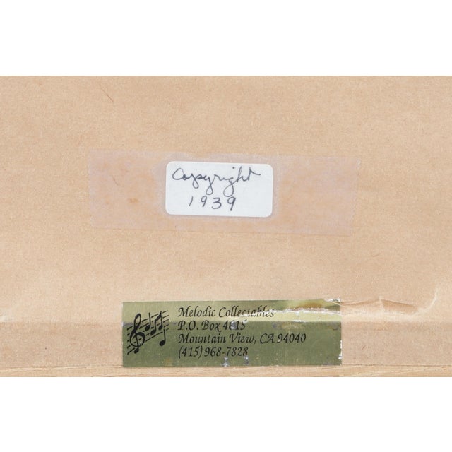 1939 Framed All Aboard for Santa Claus Sheet Music For Sale - Image 9 of 9