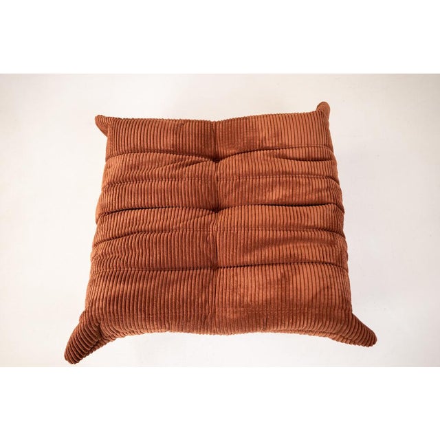 Togo Living Room Set in Velvet Blue by Michel Ducaroy for Ligne Roset, 1979, Set of 5 For Sale - Image 11 of 14