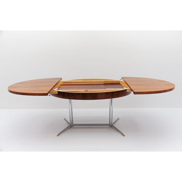 Wood Scandinavian Rosewood Folding Dining Table, 1960s For Sale - Image 7 of 18