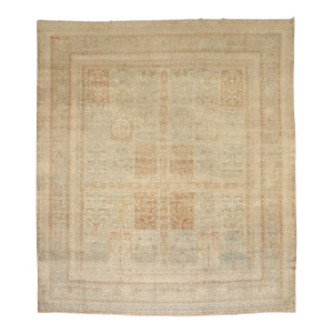 Antique Zabihi Collection Stunning Garden Design Persian Kerman Carpet