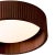 Brass Tambo Flush Mount Ceiling Light by Nova of California - Glass Diffuser, Weathered Brass, Dark Walnut, Dimmable, 14" For Sale - Image 8 of 14