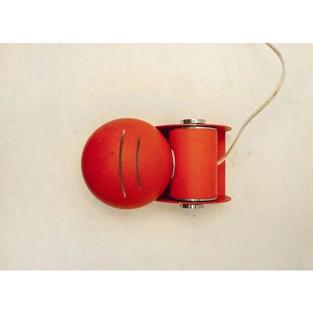 Vintage Italian Orange Table Lamps or Sconces, 1970s, Set of 2 For Sale - Image 6 of 8