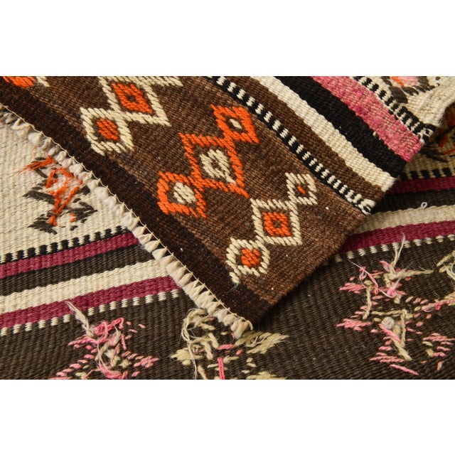 Vintage Kilim Runner Rug For Sale - Image 9 of 11