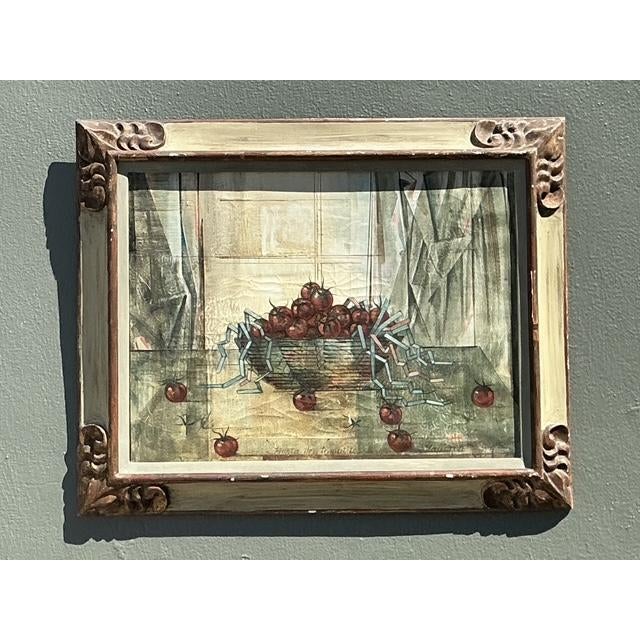 Vintage Original 1969 Still Life Oil on Canvas For Sale In West Palm - Image 6 of 14