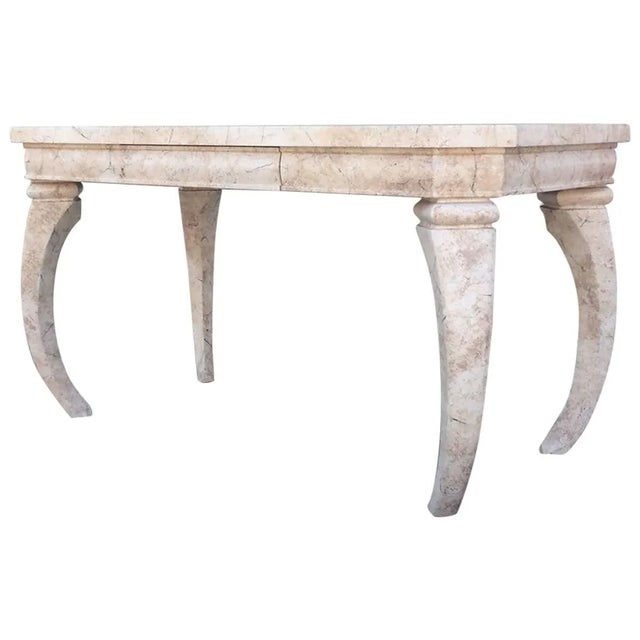 Hollywood Regency Faux Marble Desk For Sale